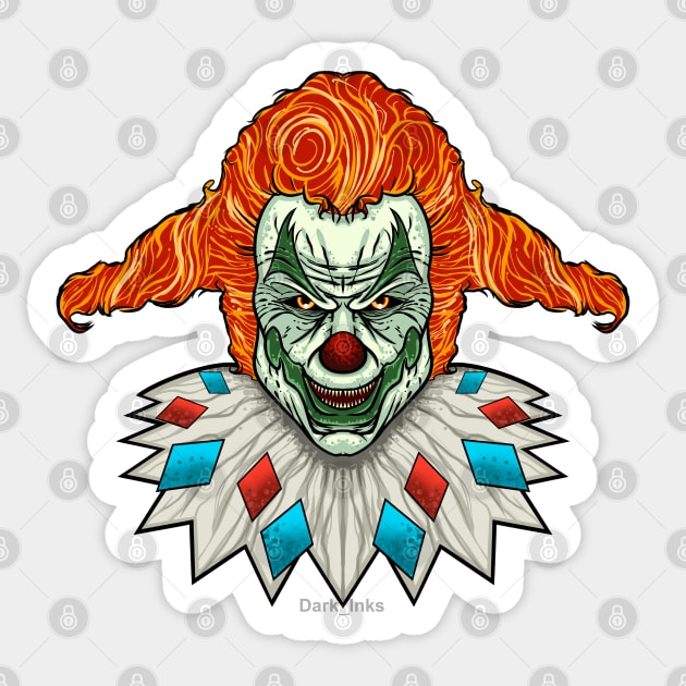 Jack the Clown Sticker by Dark_Inks